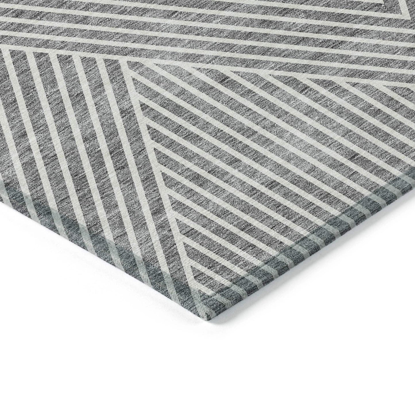 Tapis moderne Geo Chantille lavable en machine pour intérieur/extérieur