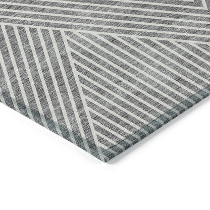Tapis moderne Geo Chantille lavable en machine pour intérieur/extérieur