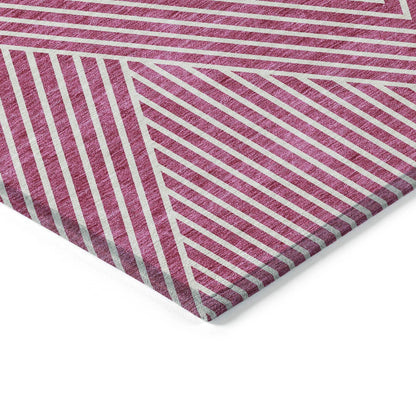 Tapis moderne Geo Chantille lavable en machine pour intérieur/extérieur