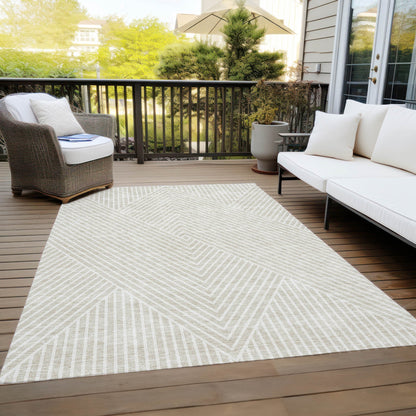 Tapis moderne Geo Chantille lavable en machine pour intérieur/extérieur