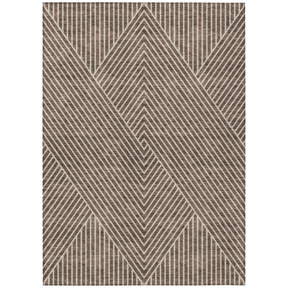 Tapis moderne Geo Chantille lavable en machine pour intérieur/extérieur