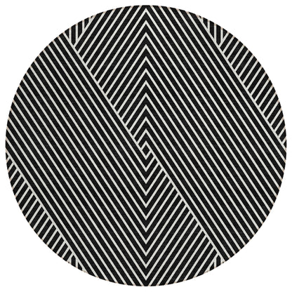 Tapis moderne Geo Chantille lavable en machine pour intérieur/extérieur