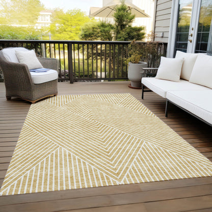 Tapis moderne Geo Chantille lavable en machine pour intérieur/extérieur