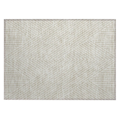 Tapis moderne Geo Chantille lavable en machine pour intérieur/extérieur