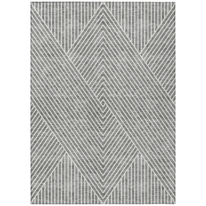 Tapis moderne Geo Chantille lavable en machine pour intérieur/extérieur