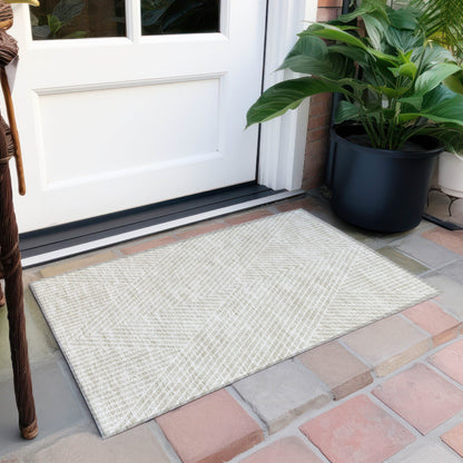 Tapis moderne Geo Chantille lavable en machine pour intérieur/extérieur