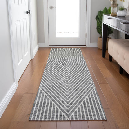 Tapis moderne Geo Chantille lavable en machine pour intérieur/extérieur