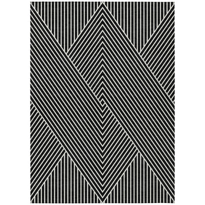 Tapis moderne Geo Chantille lavable en machine pour intérieur/extérieur