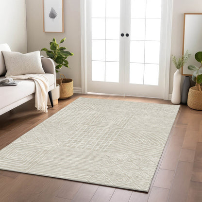 Tapis Chantille moderne en mosaïque lavable en machine pour intérieur/extérieur