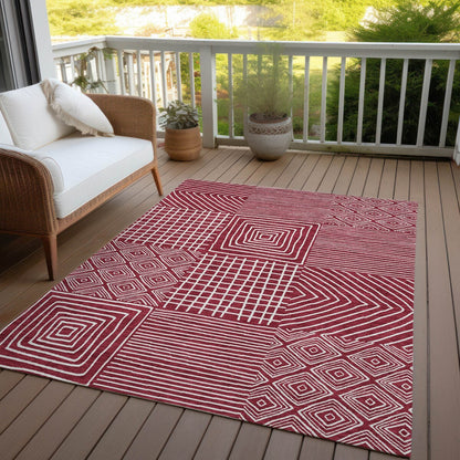 Tapis Chantille moderne en mosaïque lavable en machine pour intérieur/extérieur