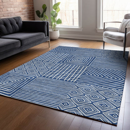 Tapis Chantille moderne en mosaïque lavable en machine pour intérieur/extérieur