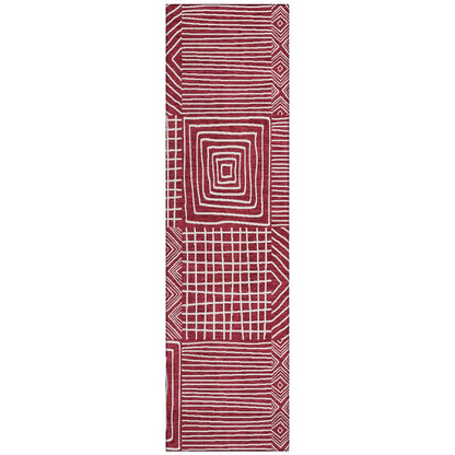 Tapis Chantille moderne en mosaïque lavable en machine pour intérieur/extérieur
