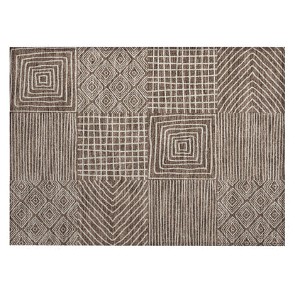 Tapis Chantille moderne en mosaïque lavable en machine pour intérieur/extérieur