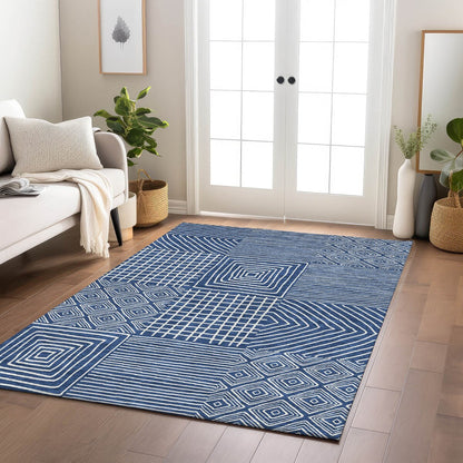 Tapis Chantille moderne en mosaïque lavable en machine pour intérieur/extérieur