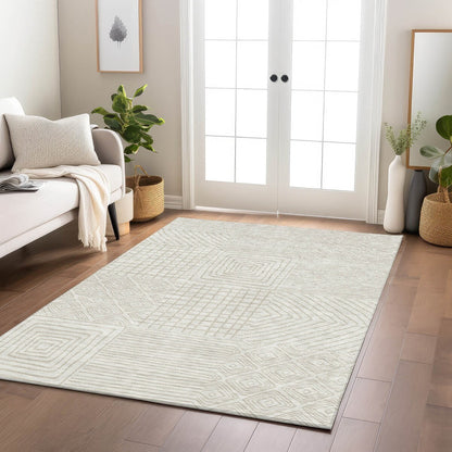 Tapis Chantille moderne en mosaïque lavable en machine pour intérieur/extérieur