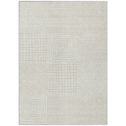 Tapis Chantille moderne en mosaïque lavable en machine pour intérieur/extérieur