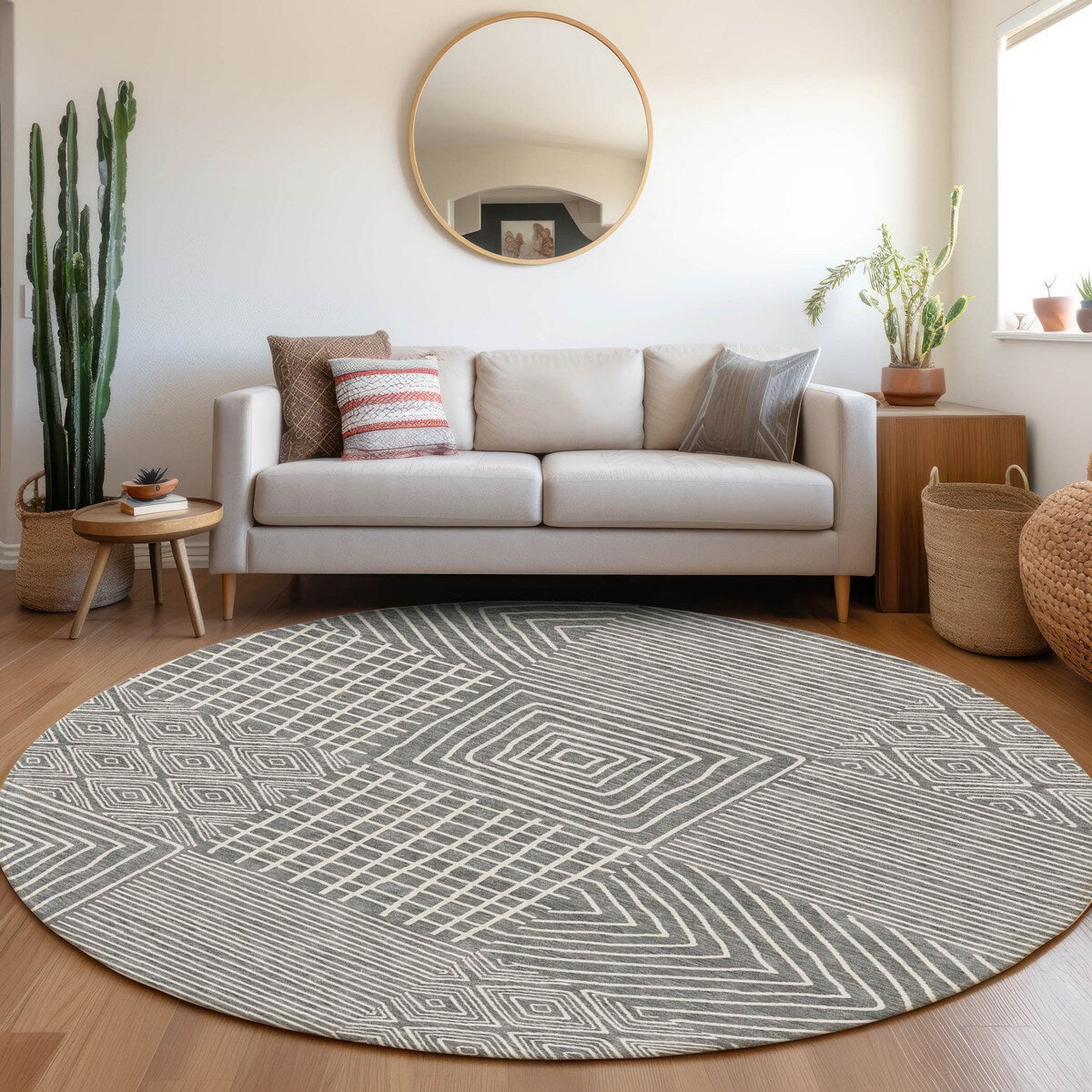 Tapis Chantille moderne en mosaïque lavable en machine pour intérieur/extérieur