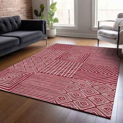 Tapis Chantille moderne en mosaïque lavable en machine pour intérieur/extérieur