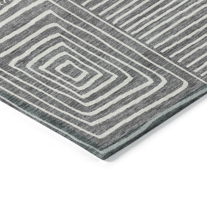 Tapis Chantille moderne en mosaïque lavable en machine pour intérieur/extérieur