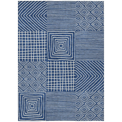 Tapis Chantille moderne en mosaïque lavable en machine pour intérieur/extérieur