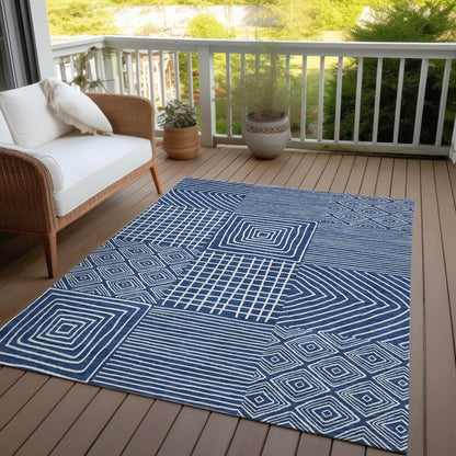 Tapis Chantille moderne en mosaïque lavable en machine pour intérieur/extérieur