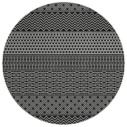 Tapis Chantille moderne à rayures lavable en machine pour intérieur/extérieur