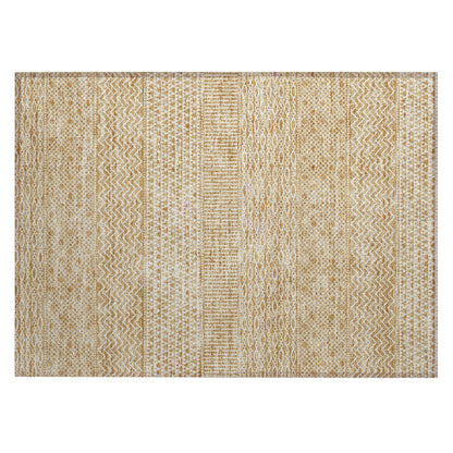 Tapis Chantille moderne à rayures lavable en machine pour intérieur/extérieur