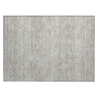 Tapis Chantille moderne à rayures lavable en machine pour intérieur/extérieur
