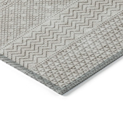 Tapis Chantille moderne à rayures lavable en machine pour intérieur/extérieur