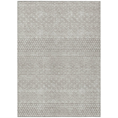 Tapis Chantille moderne à rayures lavable en machine pour intérieur/extérieur