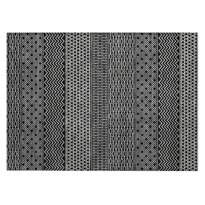 Tapis Chantille moderne à rayures lavable en machine pour intérieur/extérieur