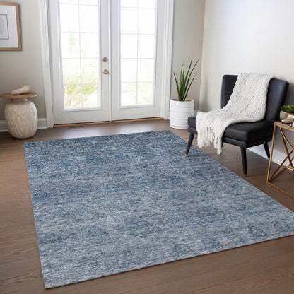 Tapis Chantille damassé ombré lavable en machine pour intérieur/extérieur