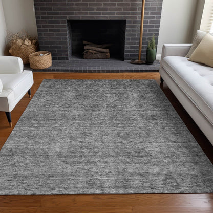 Tapis Chantille damassé ombré lavable en machine pour intérieur/extérieur