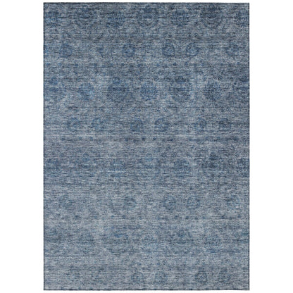 Tapis Chantille damassé ombré lavable en machine pour intérieur/extérieur