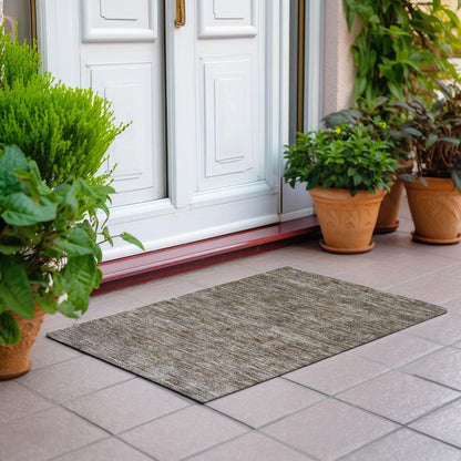 Tapis Chantille damassé ombré lavable en machine pour intérieur/extérieur