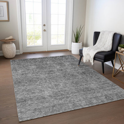 Tapis Chantille damassé ombré lavable en machine pour intérieur/extérieur