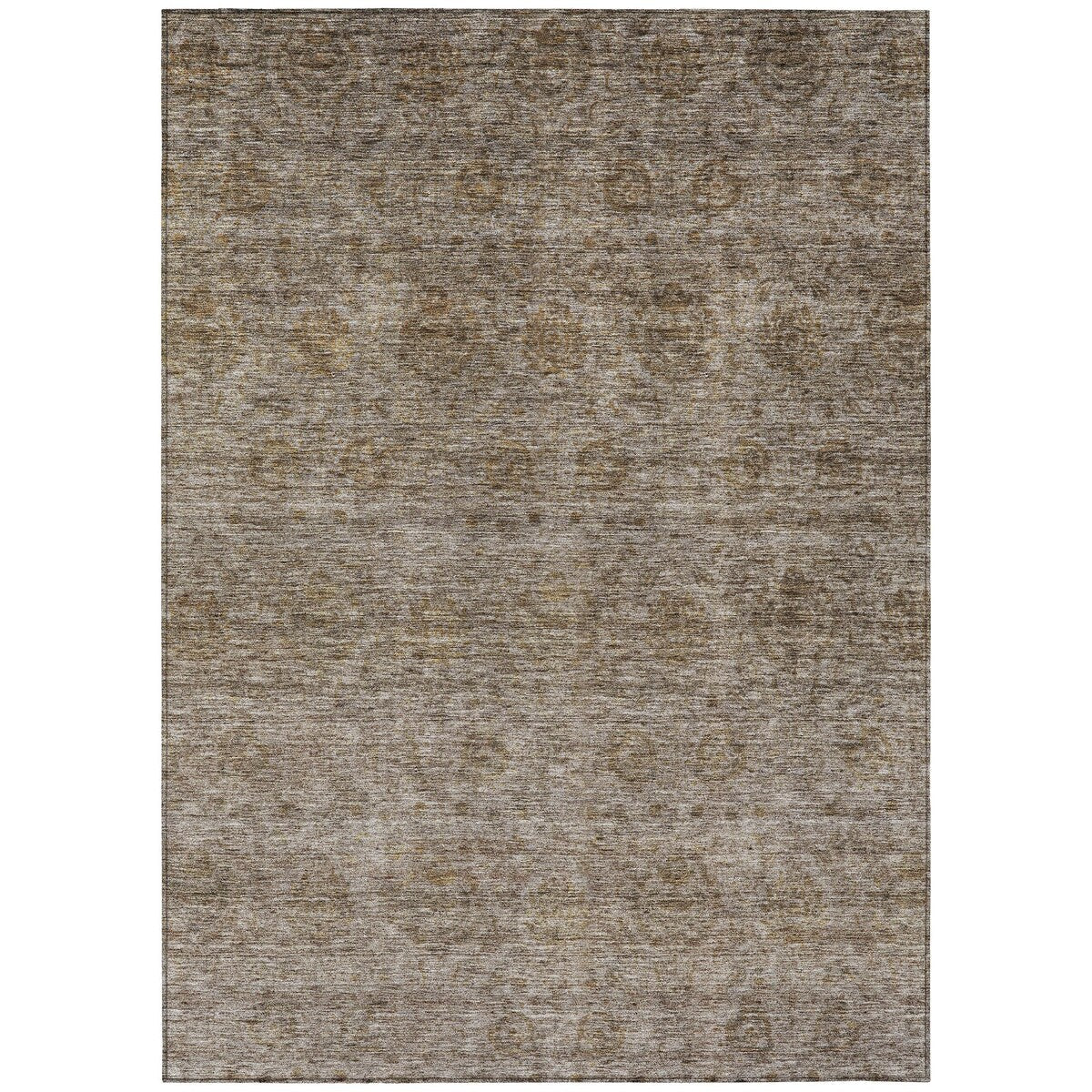 Tapis Chantille damassé ombré lavable en machine pour intérieur/extérieur