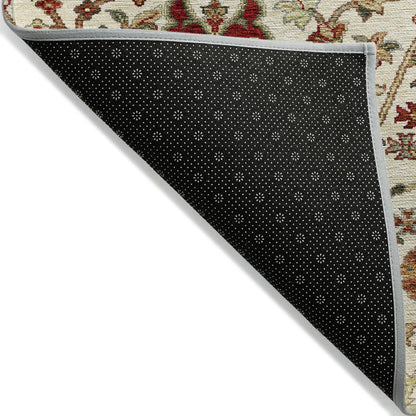 Tapis traditionnel Kashan Chantille lavable en machine pour intérieur/extérieur