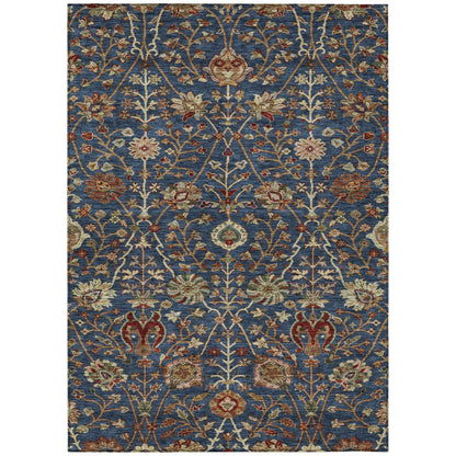 Tapis traditionnel Kashan Chantille lavable en machine pour intérieur/extérieur