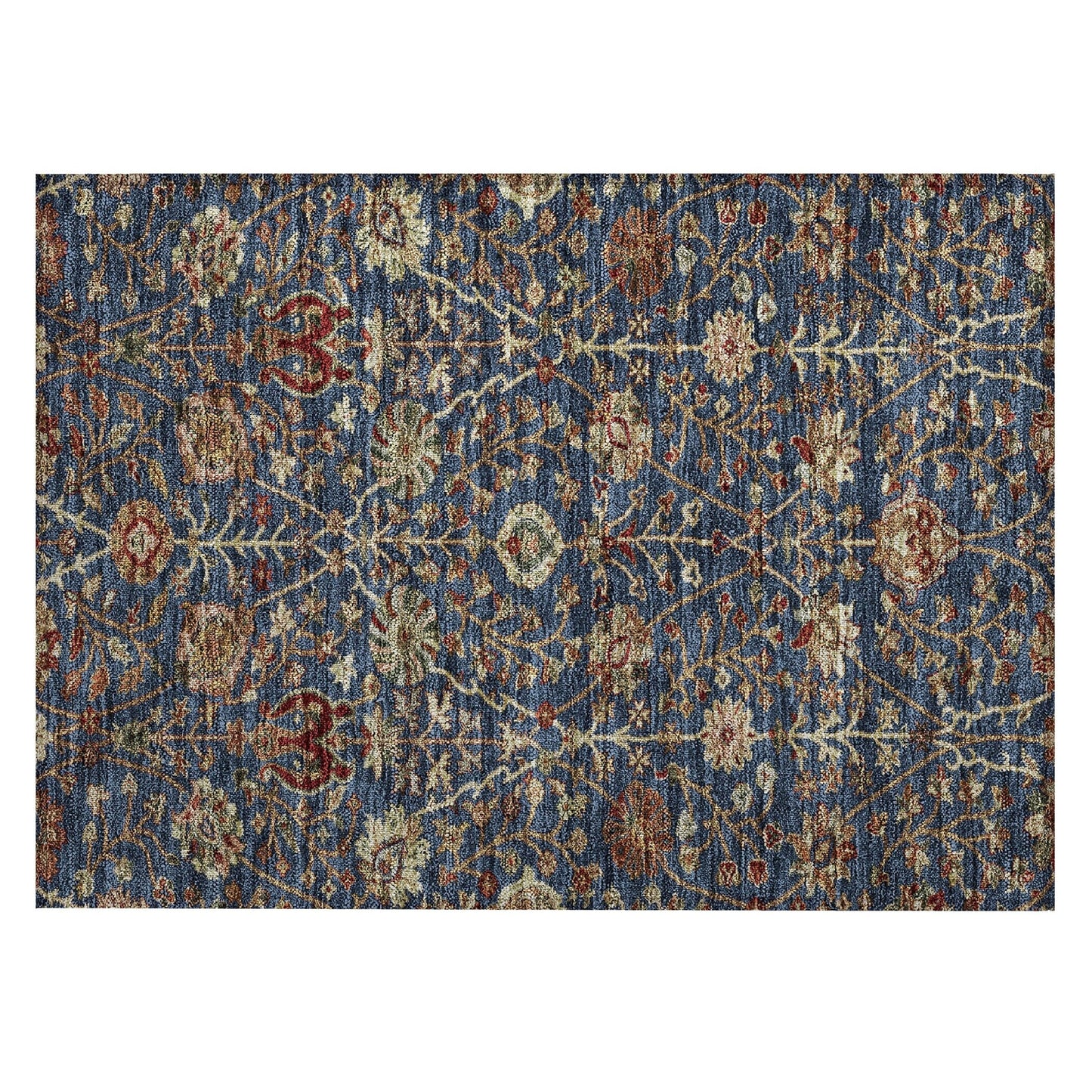 Tapis traditionnel Kashan Chantille lavable en machine pour intérieur/extérieur