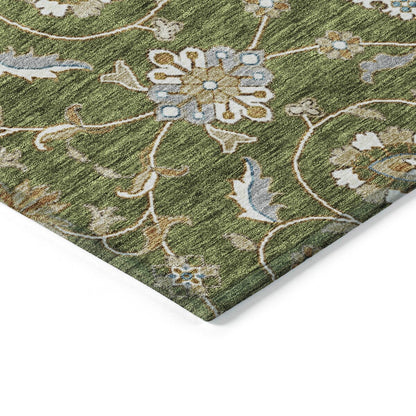 Tapis traditionnel Kashan Chantille lavable en machine pour intérieur/extérieur