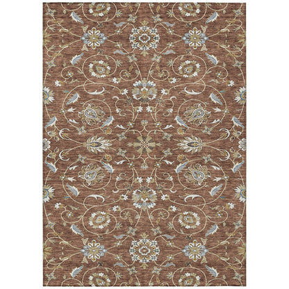 Tapis traditionnel Kashan Chantille lavable en machine pour intérieur/extérieur