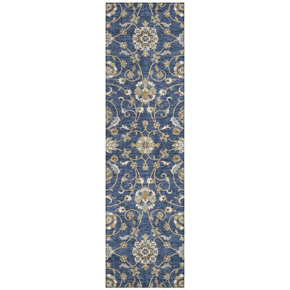 Tapis traditionnel Kashan Chantille lavable en machine pour intérieur/extérieur