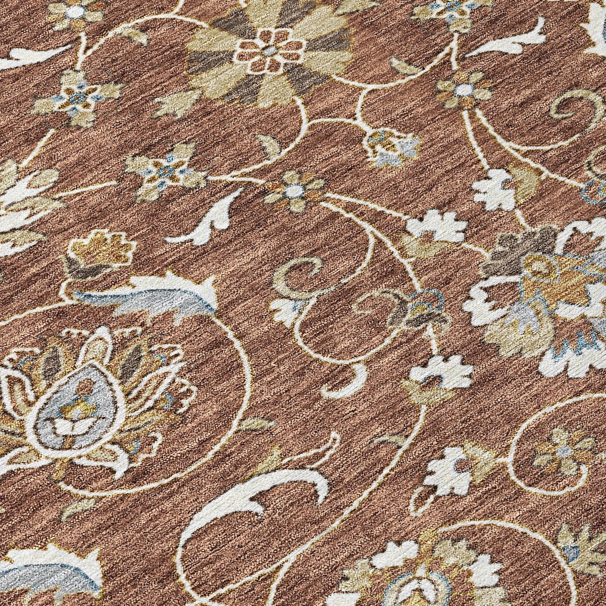 Tapis traditionnel Kashan Chantille lavable en machine pour intérieur/extérieur