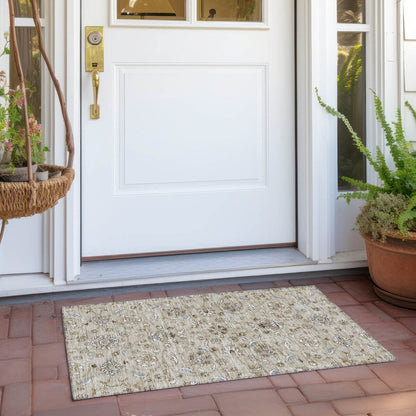 Tapis traditionnel Kashan Chantille lavable en machine pour intérieur/extérieur