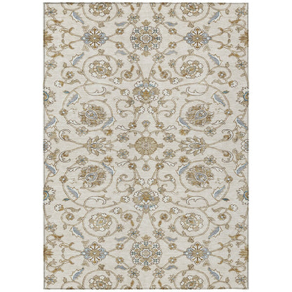 Tapis traditionnel Kashan Chantille lavable en machine pour intérieur/extérieur