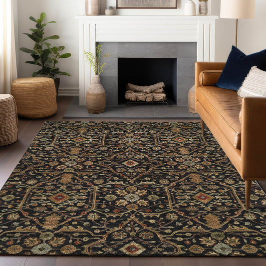Tapis persan traditionnel Chantille lavable en machine pour intérieur/extérieur