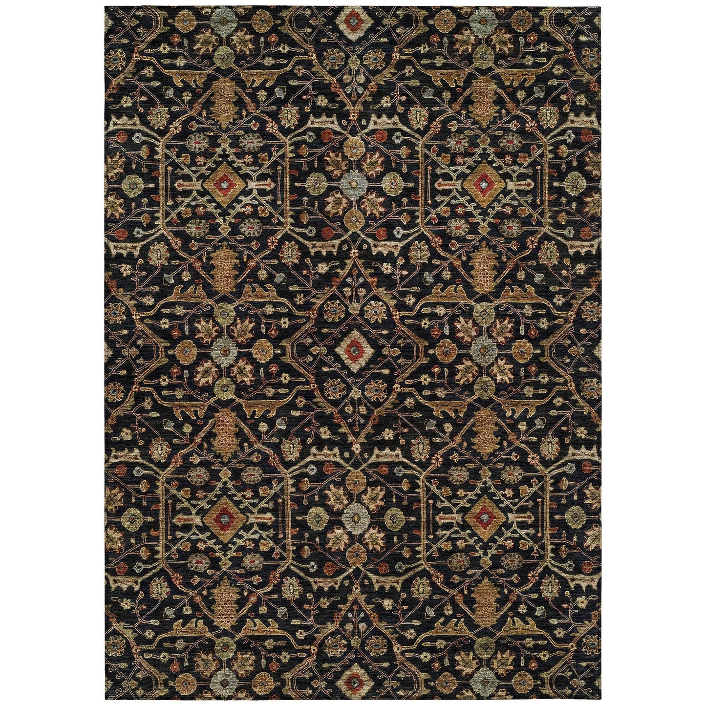 Tapis persan traditionnel Chantille lavable en machine pour intérieur/extérieur