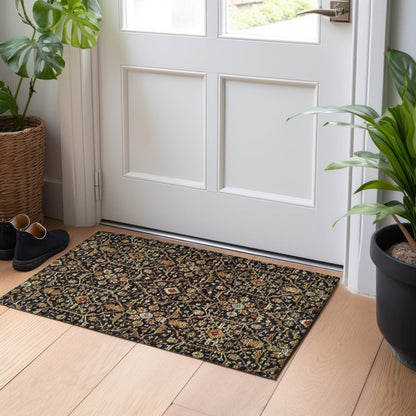 Tapis persan traditionnel Chantille lavable en machine pour intérieur/extérieur