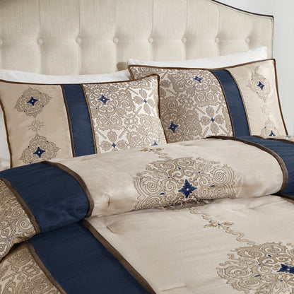 Madison Park Blaine Ensemble de couette jacquard 7 pièces avec coussins décoratifs